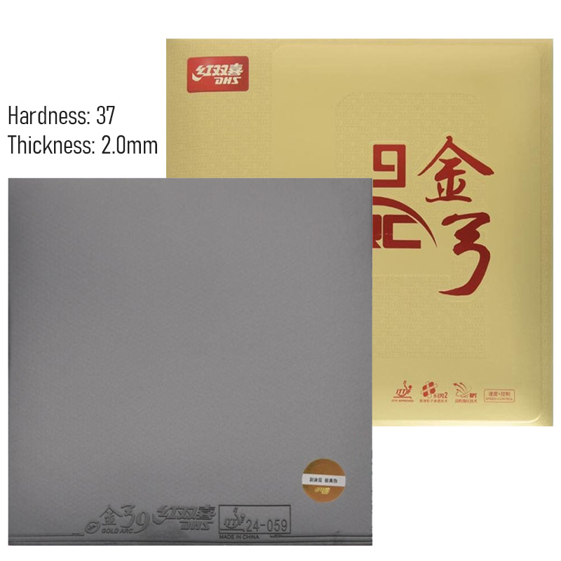 Table Tennis Association - DHS ゴールドアーク9 プロフェッショナル卓球ラバー ノンスティッキー表面 プレボンドケーキスポンジ ループオフェンシブ