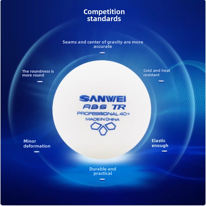 100個入り サンウェイ新素材プラスチック卓球ボール ピンポ - Table Tennis Logo のレビューと価格