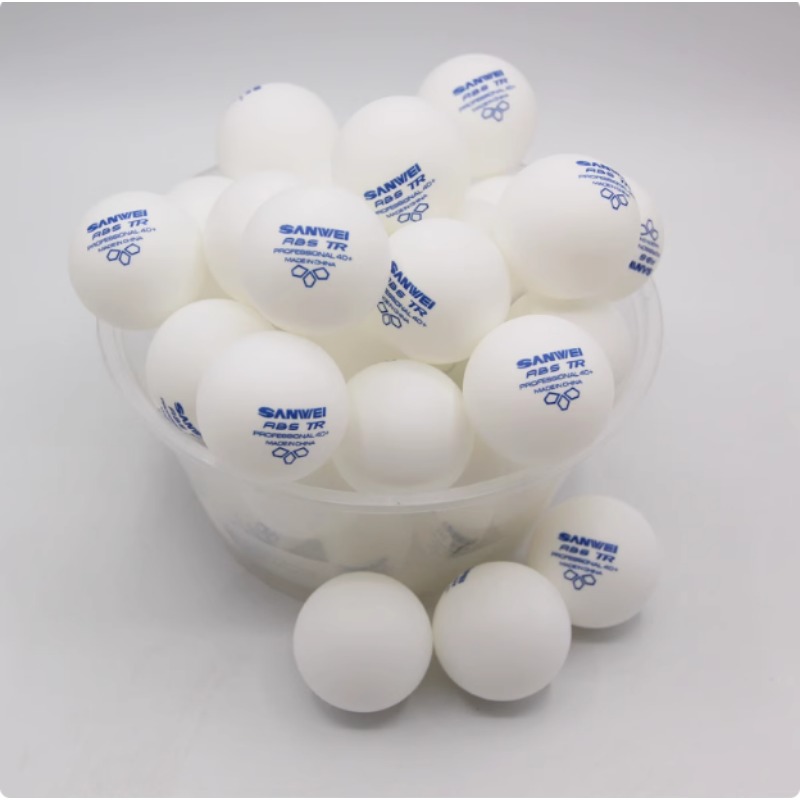 100個入り サンウェイ新素材プラスチック卓球ボール ピンポ - Table Tennis Logo のレビューと価格
