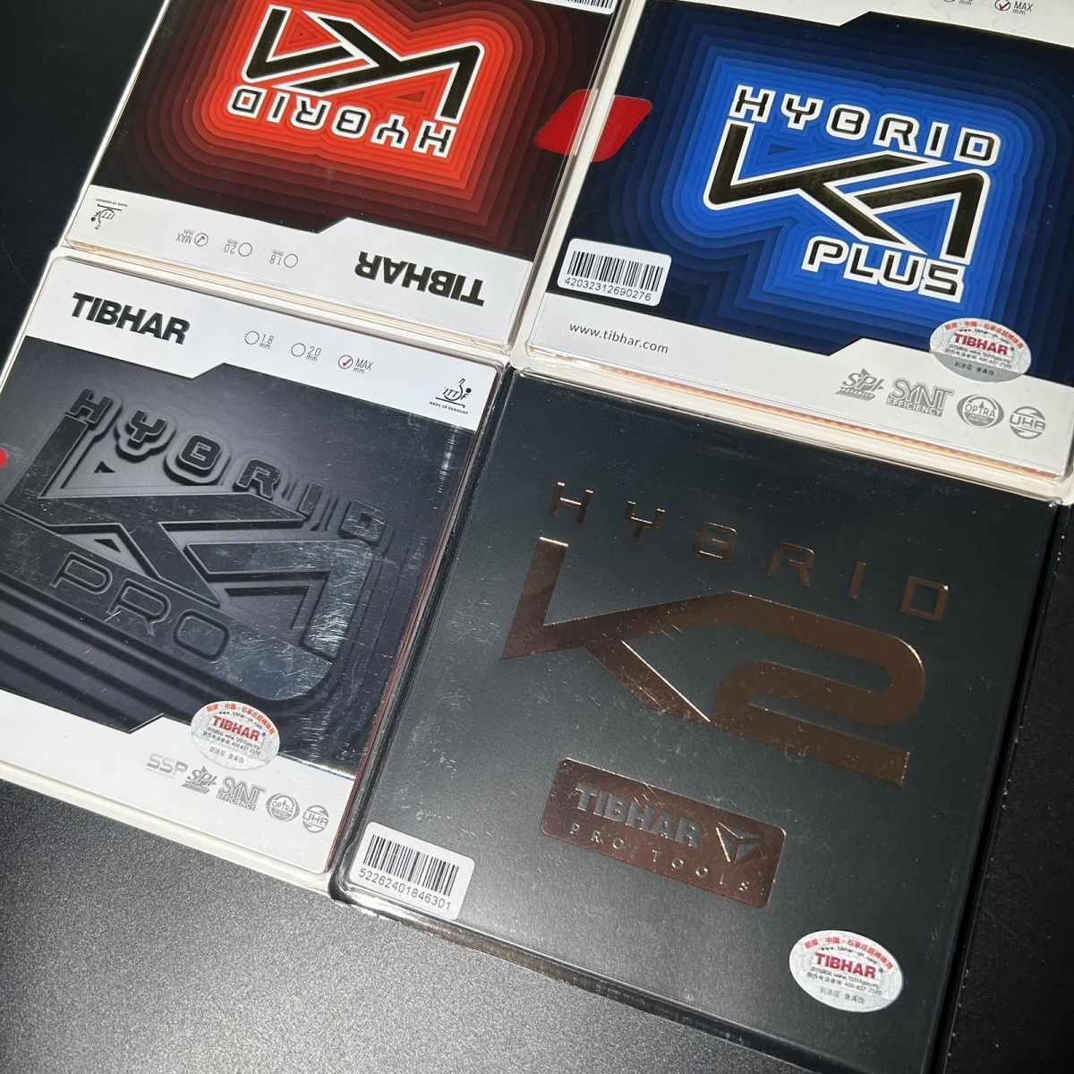 ティバール K2 ハイブリッド & K1 ナショナル/K1  - Table Tennis Hybrid Rubbers のレビューと価格