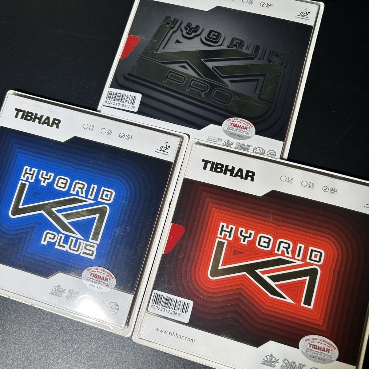 ティバール K2 ハイブリッド & K1 ナショナル/K1  - Table Tennis Hybrid Rubbers のレビューと価格