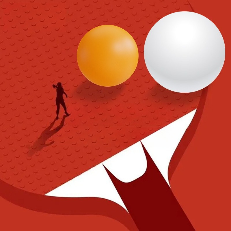 55mm卓球用大型ボール、家庭用トレーニング卓球、耐摩耗性が - Table Tennis Logo のレビューと価格