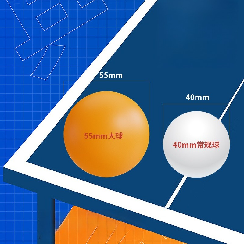 55mm卓球用大型ボール、家庭用トレーニング卓球、耐摩耗性が - Table Tennis Logo のレビューと価格